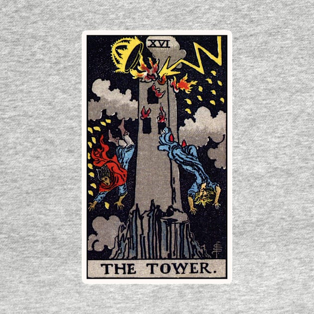 XVI. The Tower Tarot Card by wildtribe